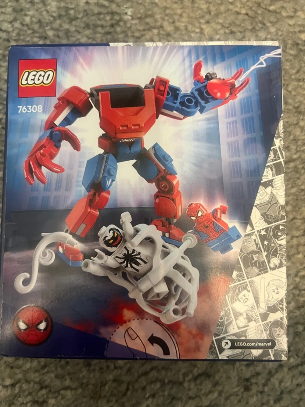 Marvel Spider-Man & Anti-Venom Mech Building Set - Red, Blue, White
